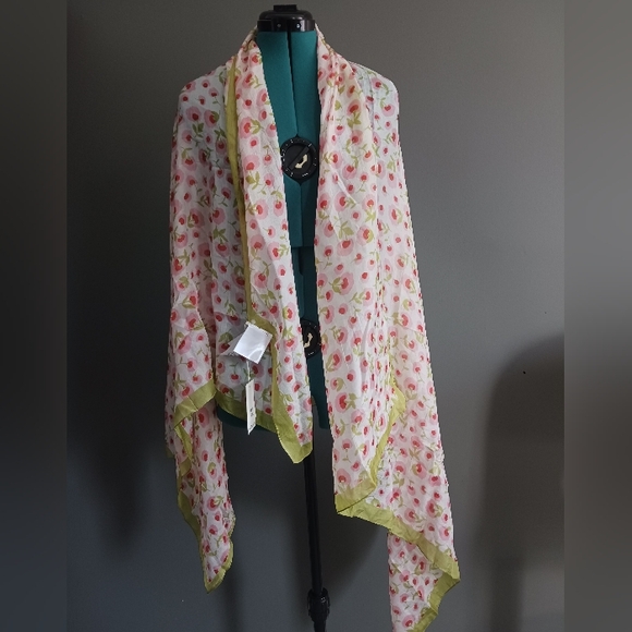 Monoprix Accessories - NWT Monopr8x Silk Wrap, Scarf Size 40" x 64"